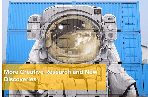 astronaut graffiti on shipping container